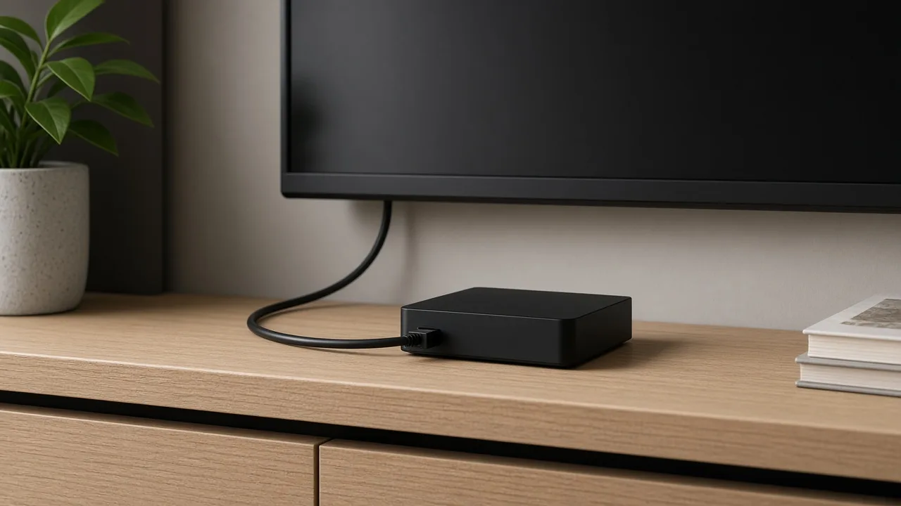 Box unter dem Fernseher